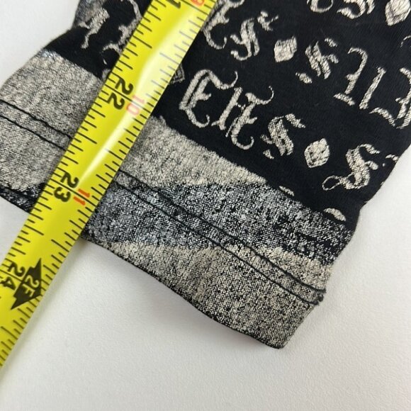 fresh  fx long sleeved green/black graphic jersey knit top size small - Picture 9 of 10